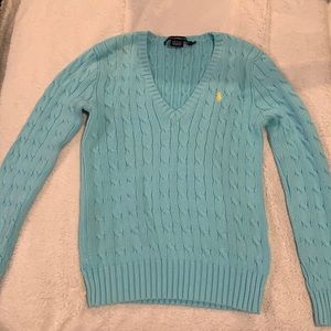 Ralph Lauren Sport - 100% Cotton V-Neck Sweater, Size Medium